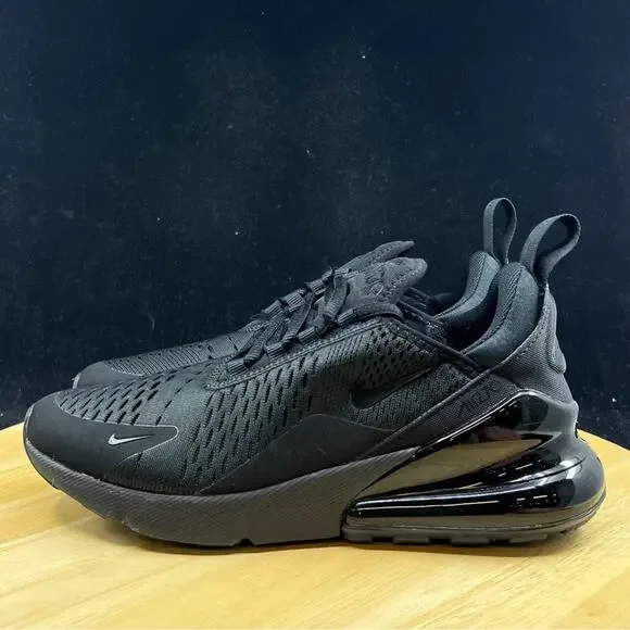 Nike Air Max 270 Triple Black Men's Sneakers Size 14 Black AH8050-005 NEW - Picture 7 of 9